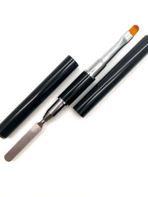 Pincel para acrygel con espátula (color negro)