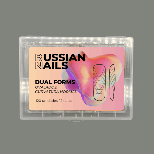 RN RUSSIAN NAILS DUAL FORMS (ovalados, curvatura normal)