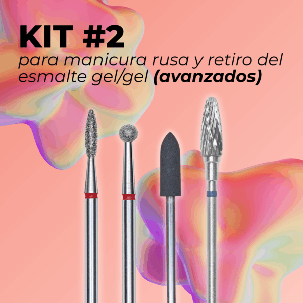 KIT #2 para manicura rusa y retiro del esmalte gel/gel (avanzados)
