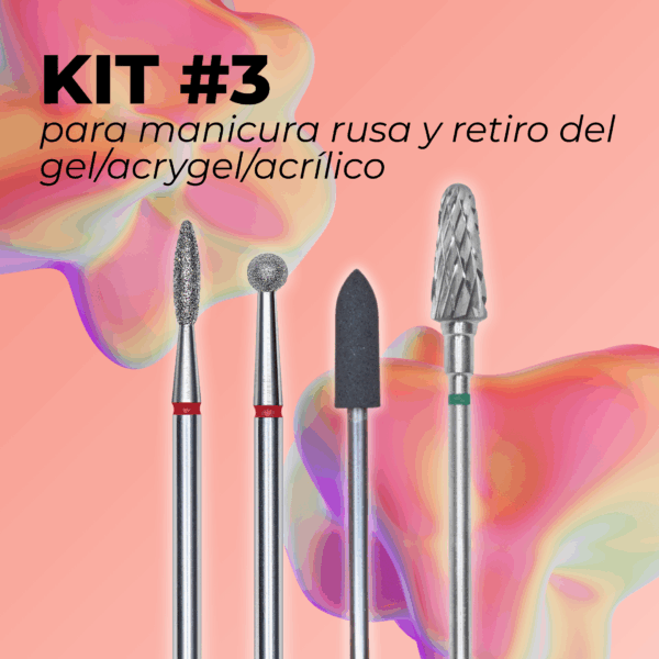 KIT #3 para manicura rusa y retiro del gel/acrygel/acrílico