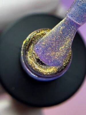 RN RUSSIAN NAILS TOP COAT con efecto 10ml/0.3oz (tono 03, efecto “unicornio” dorado + morado)