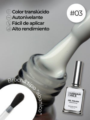 RN RUSSIAN NAILS Gel Polish 15ml (tono 03)