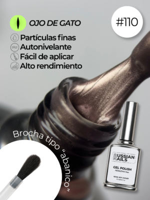 RN RUSSIAN NAILS Gel Polish OJO DE GATO 15ml (tono 110)