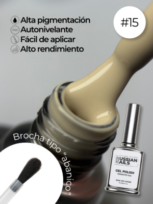 RN RUSSIAN NAILS Gel Polish 15ml (tono 15)