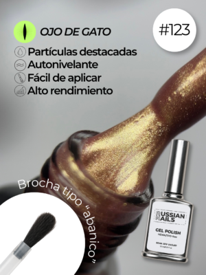 RN RUSSIAN NAILS Gel Polish OJO DE GATO 15ml (tono 123)