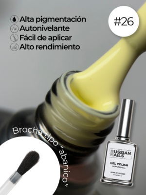 RN RUSSIAN NAILS Gel Polish 15ml (tono 26)