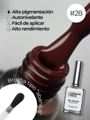RN RUSSIAN NAILS Gel Polish 15ml (tono 28)