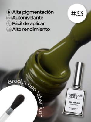 RN RUSSIAN NAILS Gel Polish 15ml (tono 33)