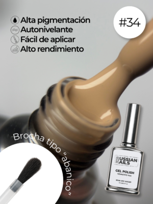 RN RUSSIAN NAILS Gel Polish 15ml (tono 34)