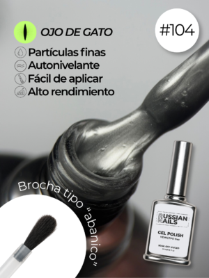RN RUSSIAN NAILS Gel Polish OJO DE GATO 15ml (tono 104)