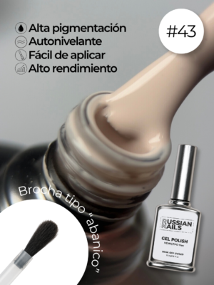 RN RUSSIAN NAILS Gel Polish 15ml (tono 43)