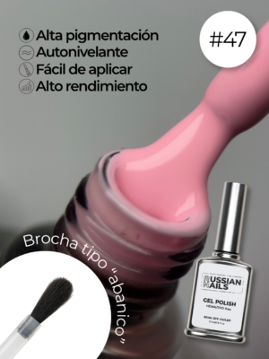 RN RUSSIAN NAILS Gel Polish 15ml (tono 47)