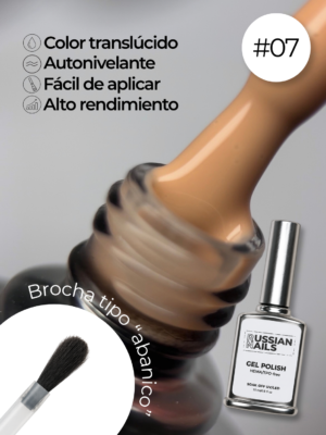 RN RUSSIAN NAILS Gel Polish 15ml (tono 07)