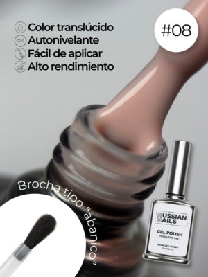 RN RUSSIAN NAILS Gel Polish 15ml (tono 08)