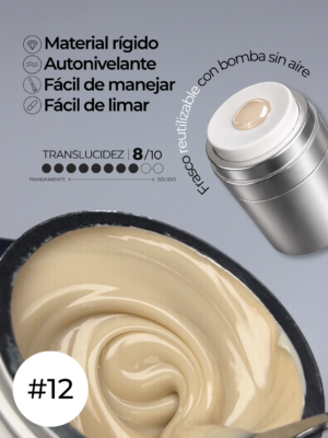 RN RUSSIAN NAILS Liquid Builder Gel 30g (tono 12), frasco AIRLESS