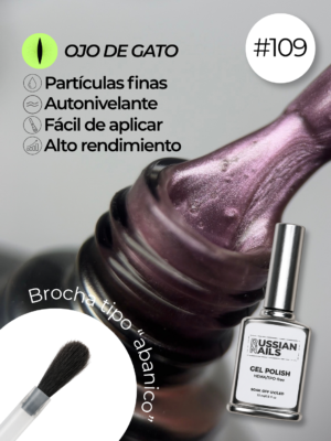 RN RUSSIAN NAILS Gel Polish OJO DE GATO 15ml (tono 109)